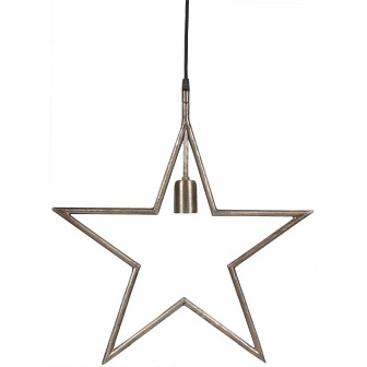 Świąteczna lampa wisząca gwiazda Tindra srebro